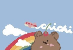 吃瓜小熊壁纸,萌态可掬，瓜界新宠